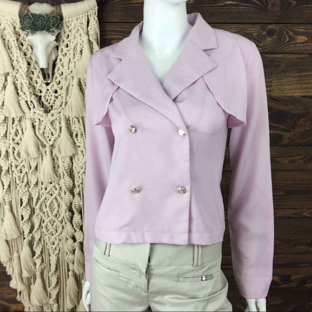 Allie Rose | Strappy Button Up Blazer Jacket